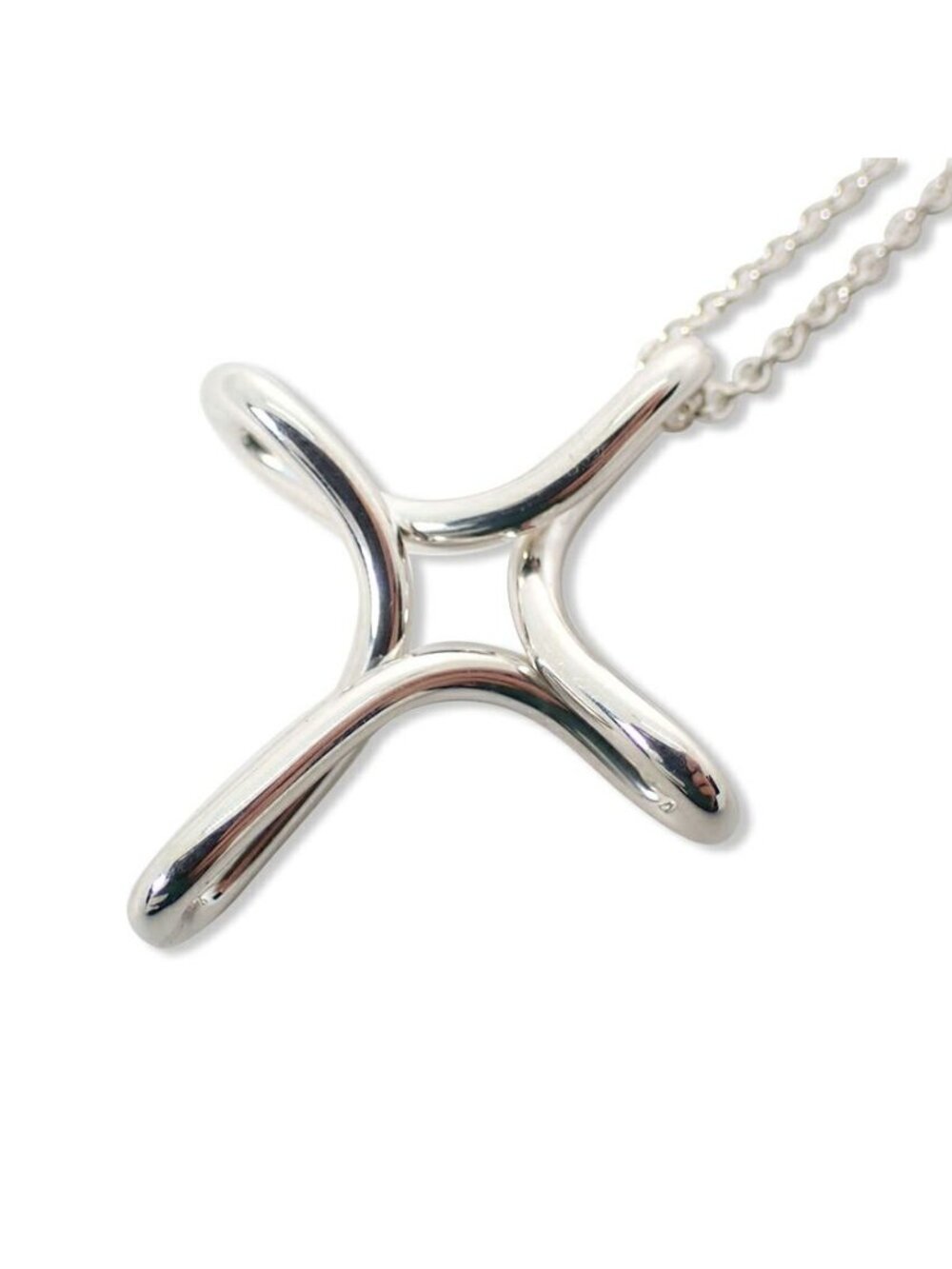 Tiffany & Co 925 Open Cross Infinity Pendant